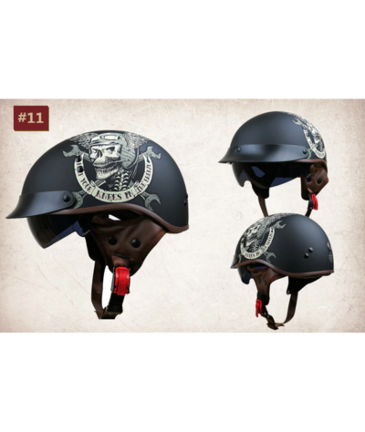 Casque Moto Tête de Mort Motard Mécano-Calaveras