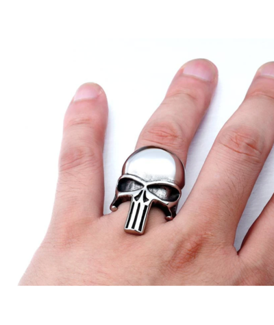 Bague tête de mort Punisher-Calaveras