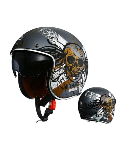 Casque Moto Tête de Mort Os Croisé-Calaveras