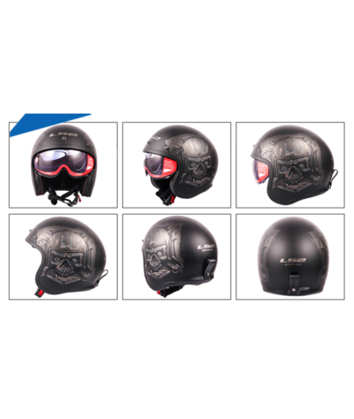 Casque Moto Tête de Mort Motard Maléfique-Calaveras