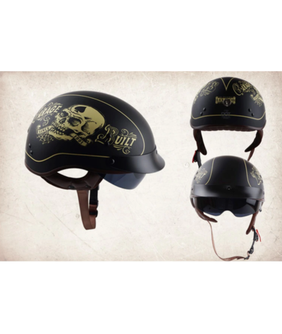 Casque Moto Tête de Mort Vintage Lucky-Calaveras
