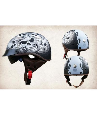 Casque Moto Tête de Mort Vintage skull-Calaveras