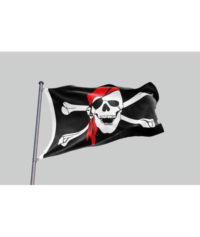 Drapeau Tête de Mort Pirate Bandanna rouge-Calaveras