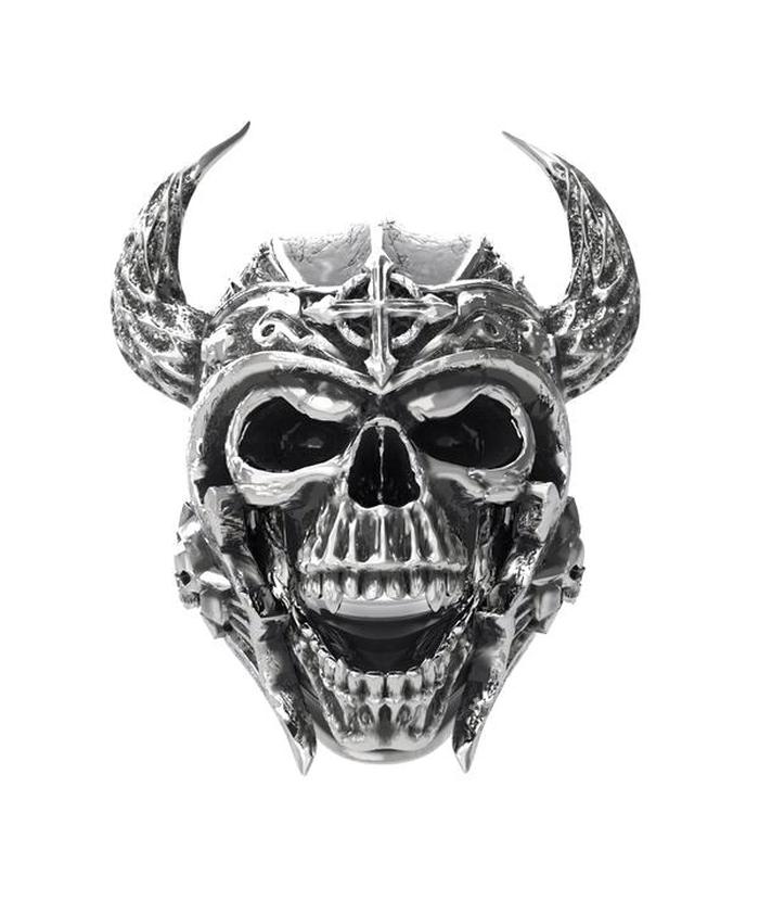 Bagues Tête de Mort <br>Viking (Acier)