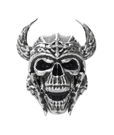 Bagues Tête de Mort <br>Viking (Acier)