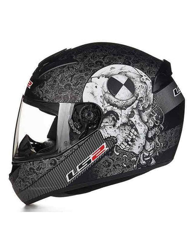 Casque Moto Tête de Mort Intégrale Squelettique