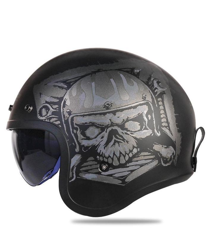 Casque Moto Tête de Mort Motard Maléfique