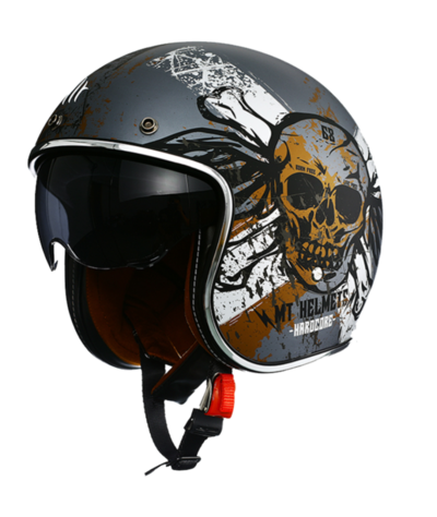 Casque Moto Tête de Mort Os Croisé