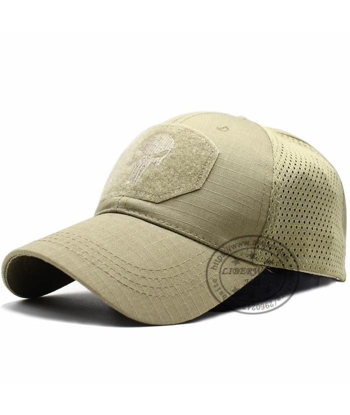 Casquette Tête de Mort Punisher Beige