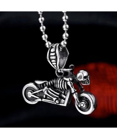 Collier Tête de Mort Motard (Acier)-Calaveras