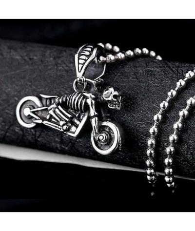 Collier Tête de Mort Motard (Acier)-Calaveras