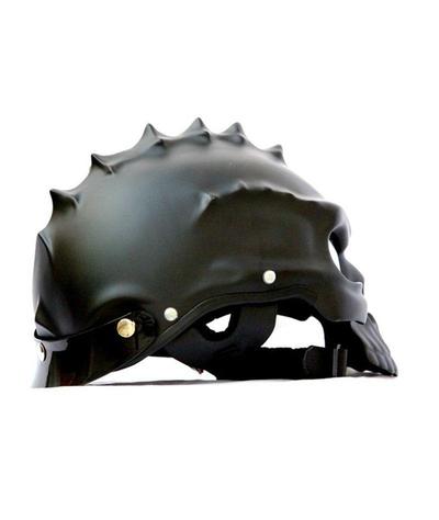 Casque Moto Tête de Mort Crânien Noir Matte-Calaveras