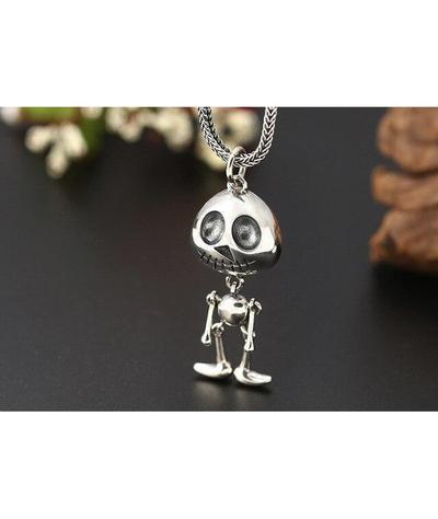 Collier Tête de Mort Petit Gars (Argent)-Calaveras