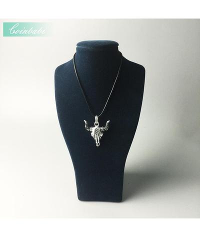 Collier Tête de Mort Crâne de Buffle (Argent)-Calaveras