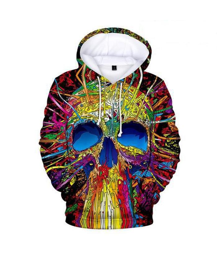 Sweat Tête de Mort Crâne en Couleur